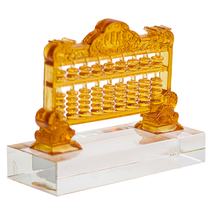 鹿港窯禮品館│居家開運 琉璃珍藏-如意算盤