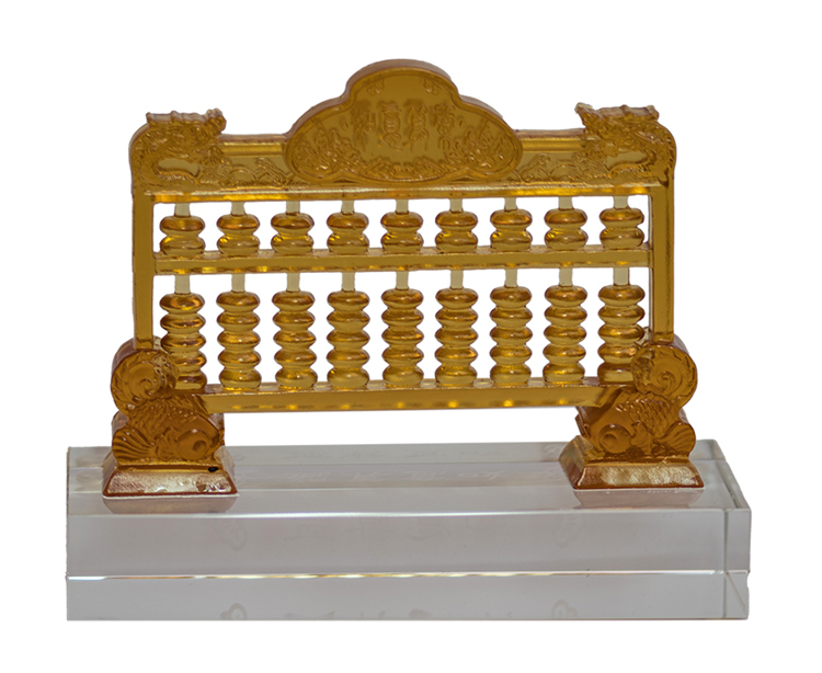 鹿港窯禮品館│居家開運 琉璃珍藏-如意算盤