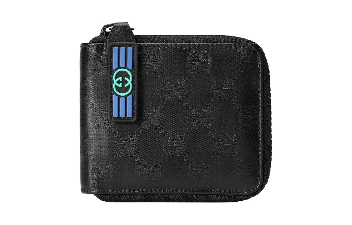 [E] GUCCI BLACK CANVAS LEATHER WALLET, 780173FAC90-1088 (EGC181)