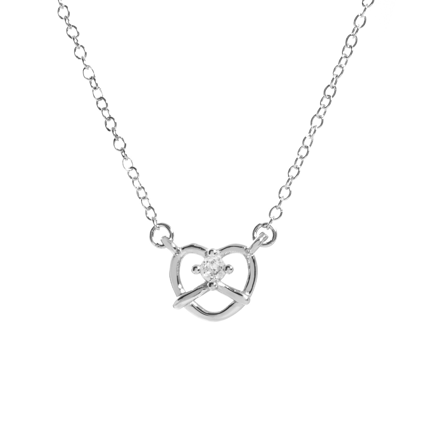 平價飾品,純銀,愛心,鋯石,項鍊