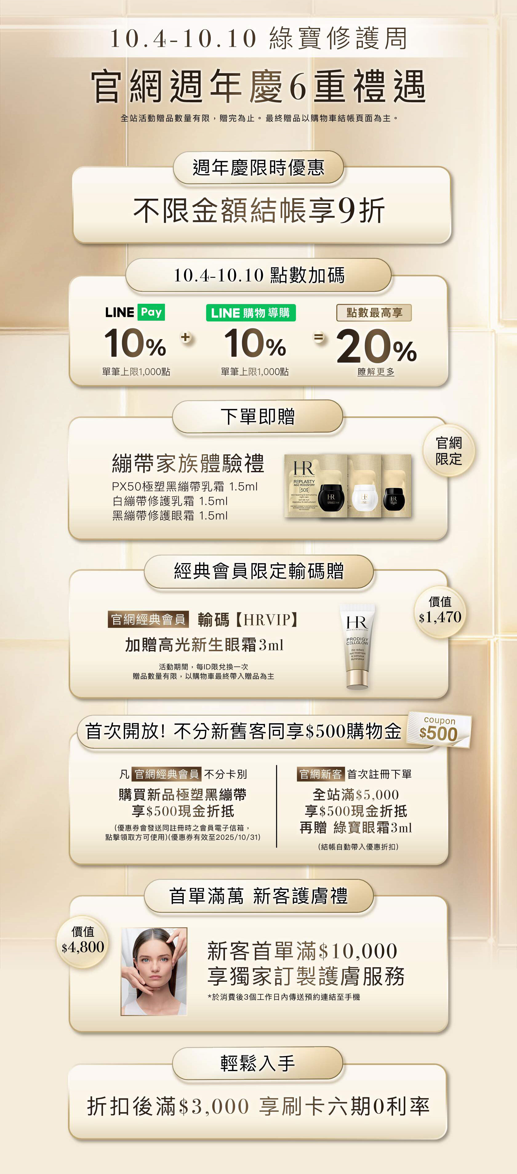 官網週年慶6重禮遇