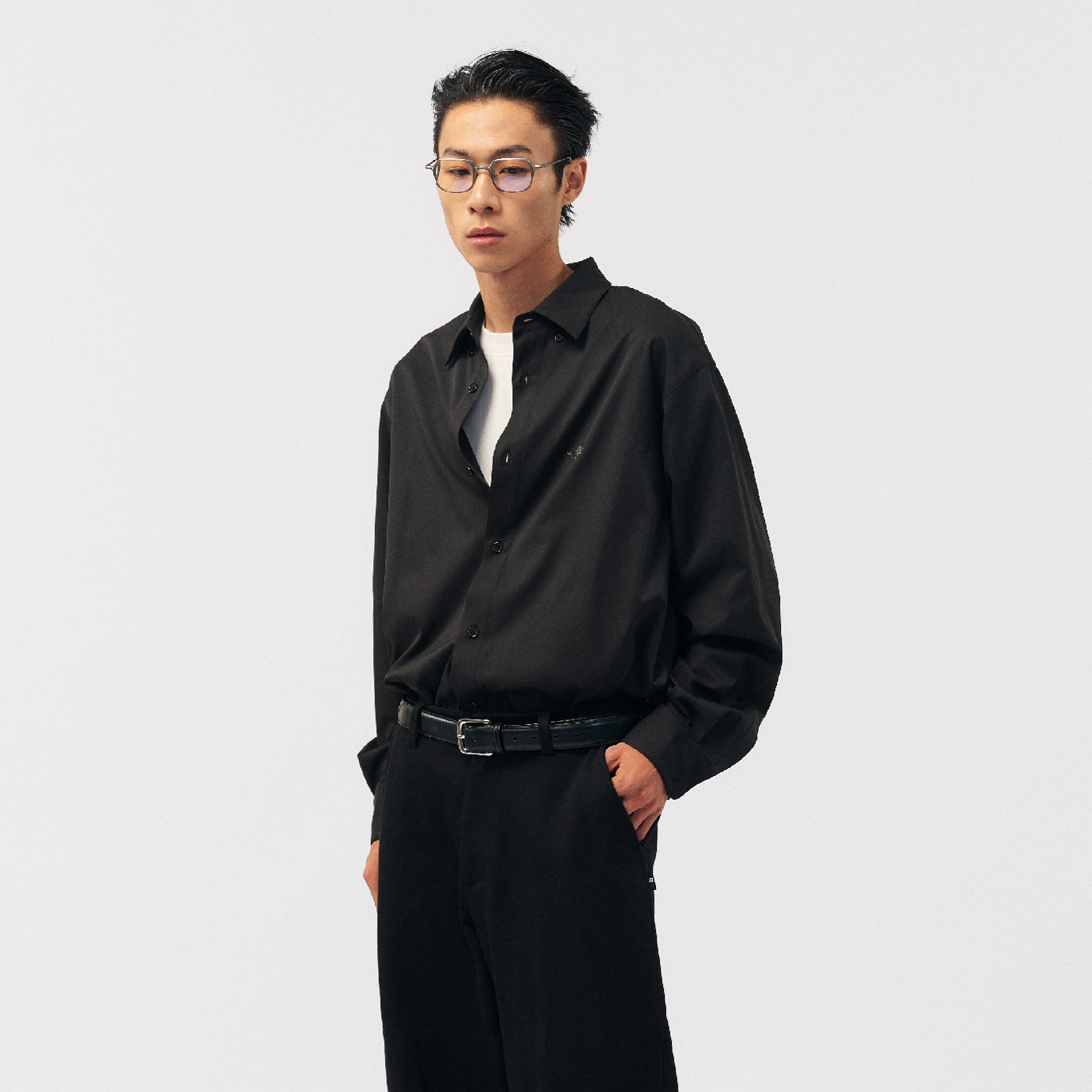 BOHRHOO Embroidered Wrinkle Free Shirt 繡花抗皺 長袖襯衫 [BH1063]