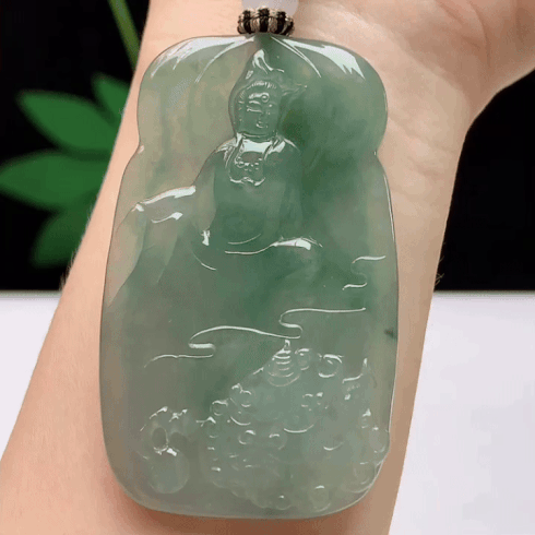 925311 翡翠冰種飄花自在觀音