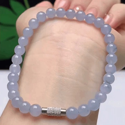 925312 翡翠冰種淡紫飄花手串 (5.8mm直徑)