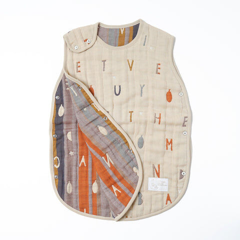 10mois  alphabet 6重紗睡袋背心 - beige