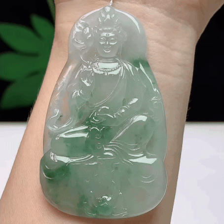 925313 翡翠冰種飄花大勢至菩薩