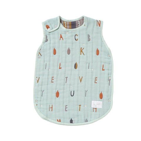 10mois alphabet 6重紗睡袋背心 - green