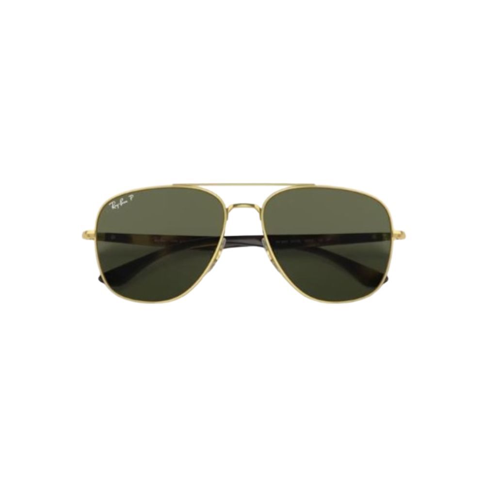 【RayBan】RB3683 00158-56mm 飛行員太陽眼鏡♣(金 綠色鏡片)