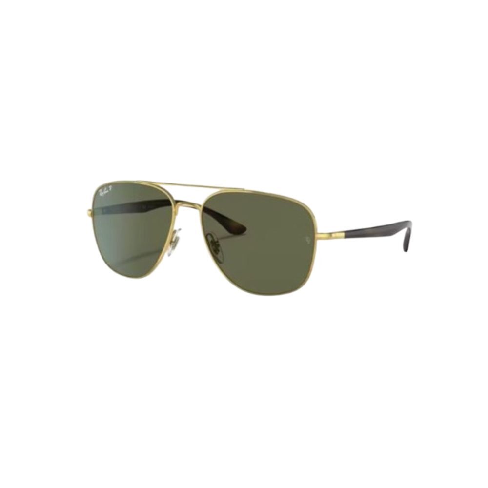 【RayBan】RB3683 00158-56mm 飛行員太陽眼鏡♣(金 綠色鏡片)