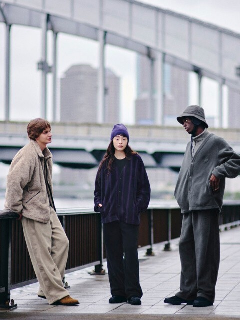 <快速出貨> Needles x Uniqlo 蝴蝶刺繡刷毛寬褲 三色