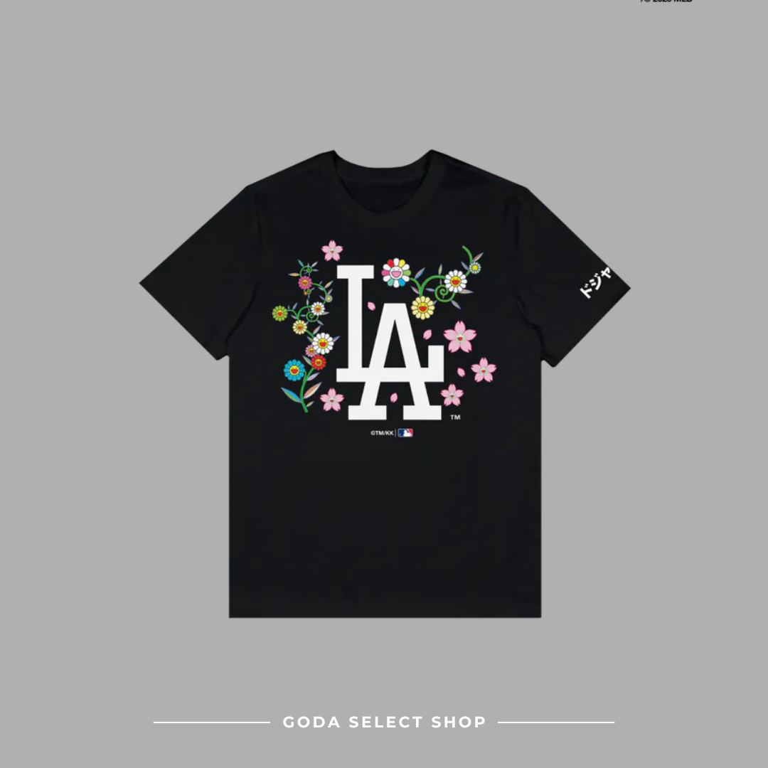 (現貨秒發)村上隆 Takashi Murakami + DODGERS SHIRT BLUE LA 道奇隊 黑色短T
