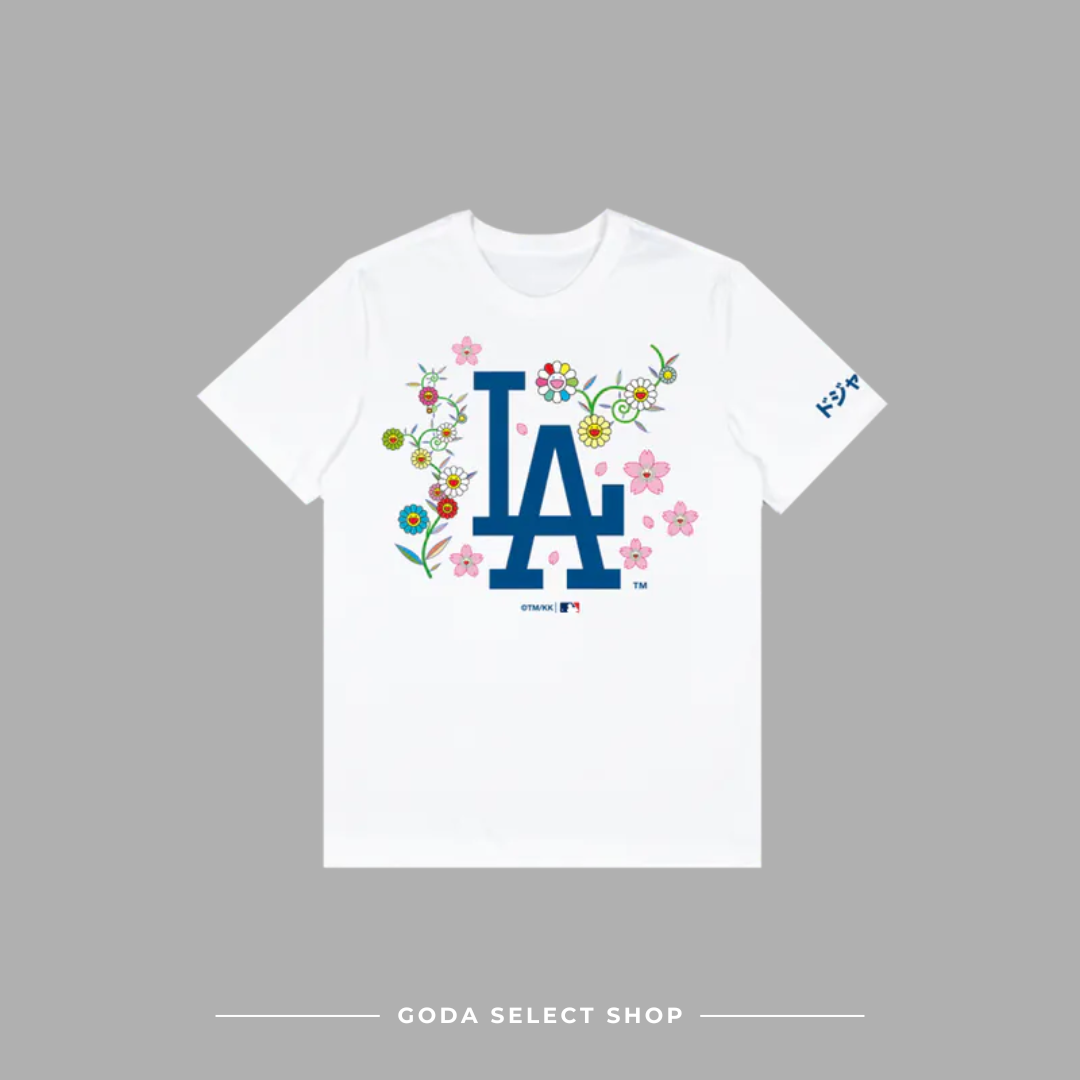 (現貨秒發)村上隆 Takashi Murakami + DODGERS SHIRT BLUE LA 道奇隊 白色短T