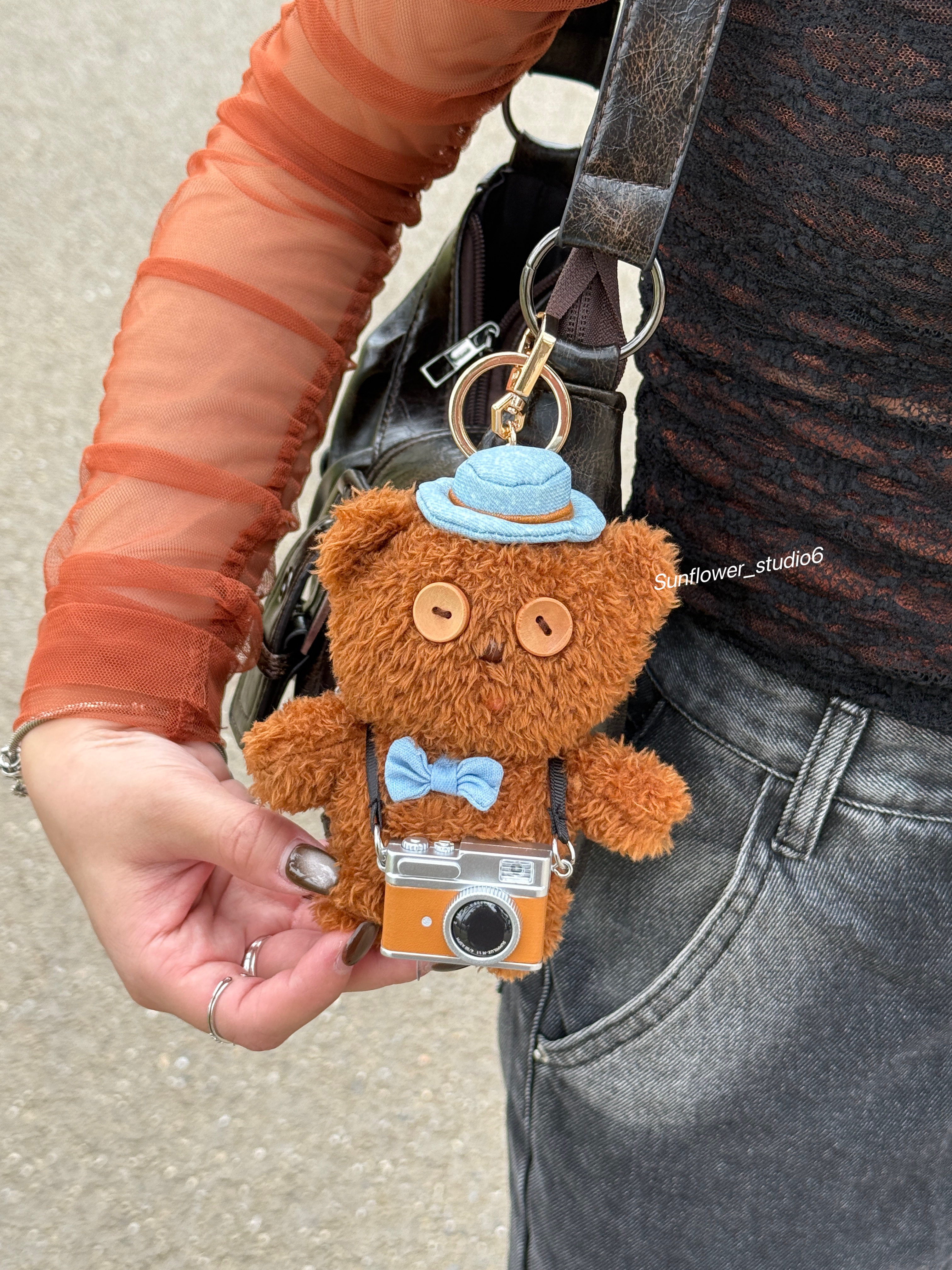 環球正版授權 MINIONS 紳士毛絨漁夫帽吊飾 小小兵 Tim熊 攝影師 有聲吊飾 2款(任買兩件711免運)/預購