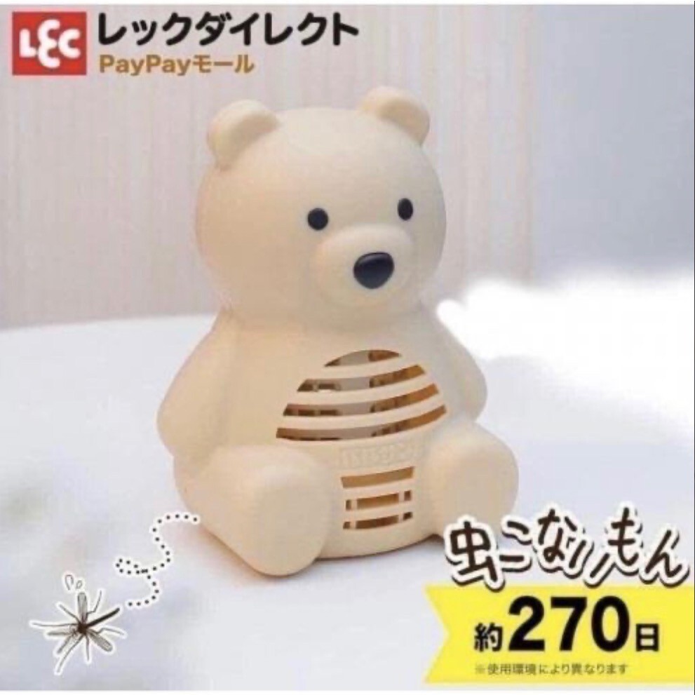 現貨｜日本 Varsan 小熊造型防蚊器 270日｜無味防蚊・室內長效驅蚊・居家安全防護