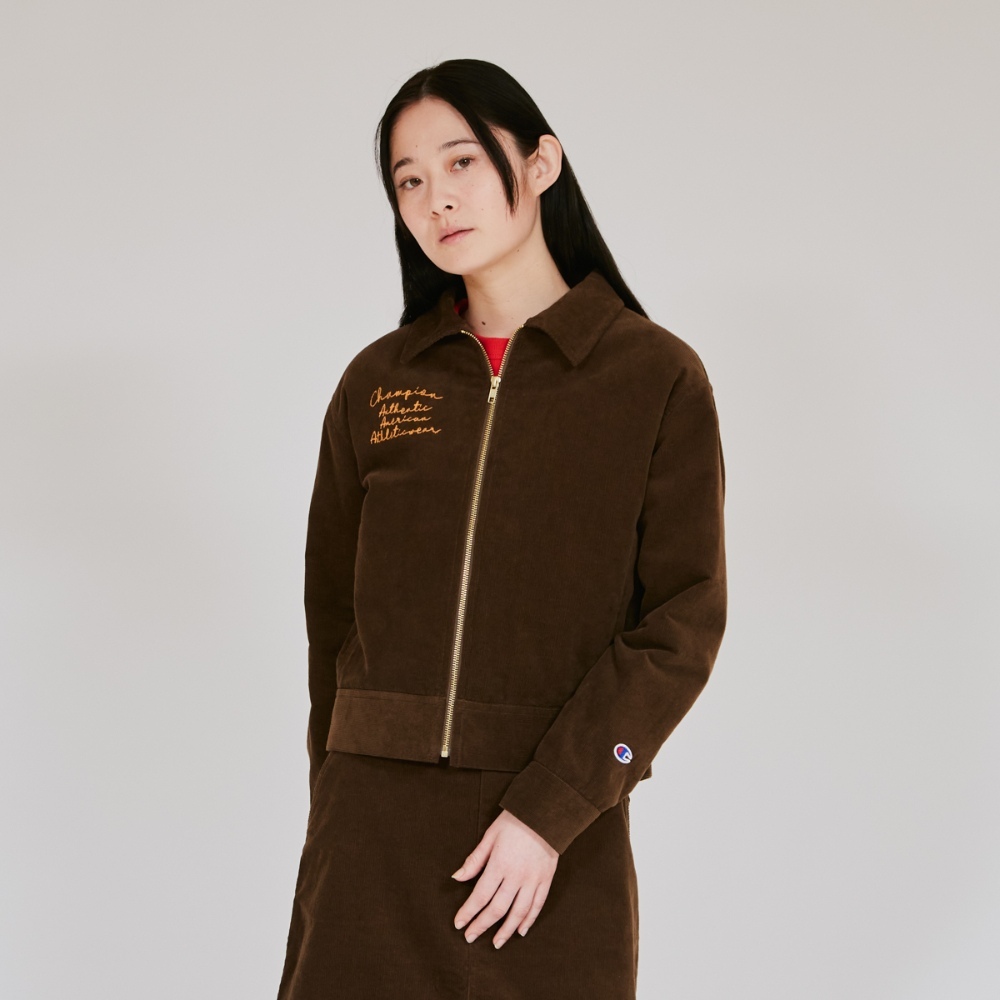 女款-CASUAL 燈芯絨工裝外套-褐色（CW-C601-870）