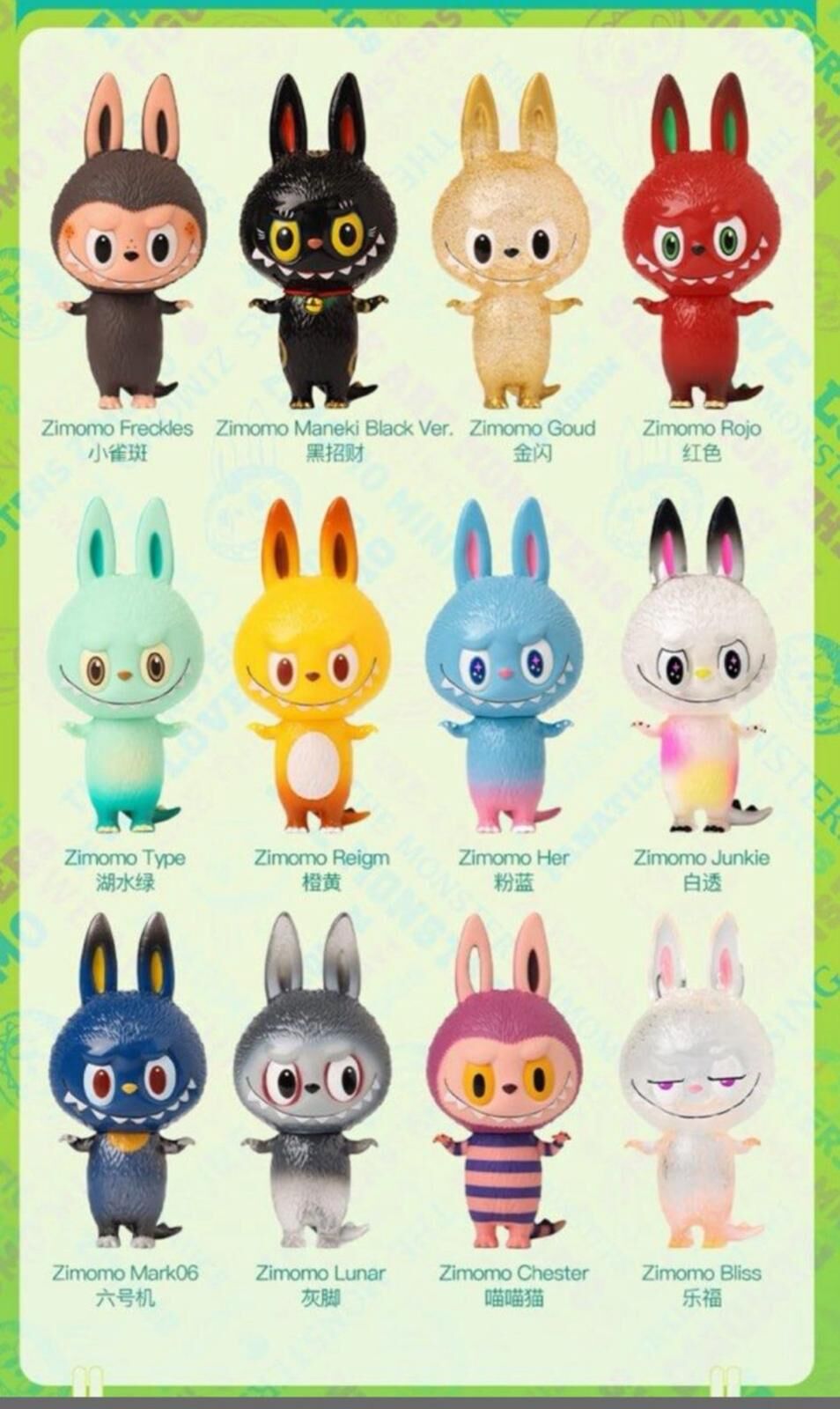 絕版 THE MONSTERS labubu mini四代手辦擺設