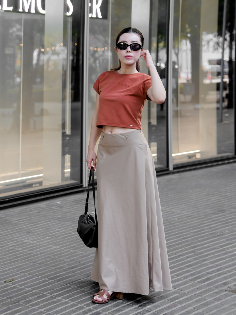 Paulina 柔美垂墜長裙 [ 3色 / S,M ]