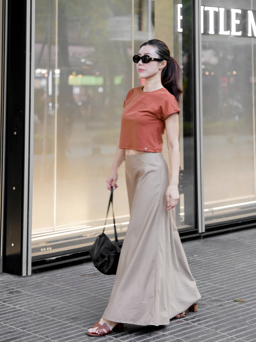 Paulina Flowy Draped Maxi Skirt [ 3 colors / S,M]