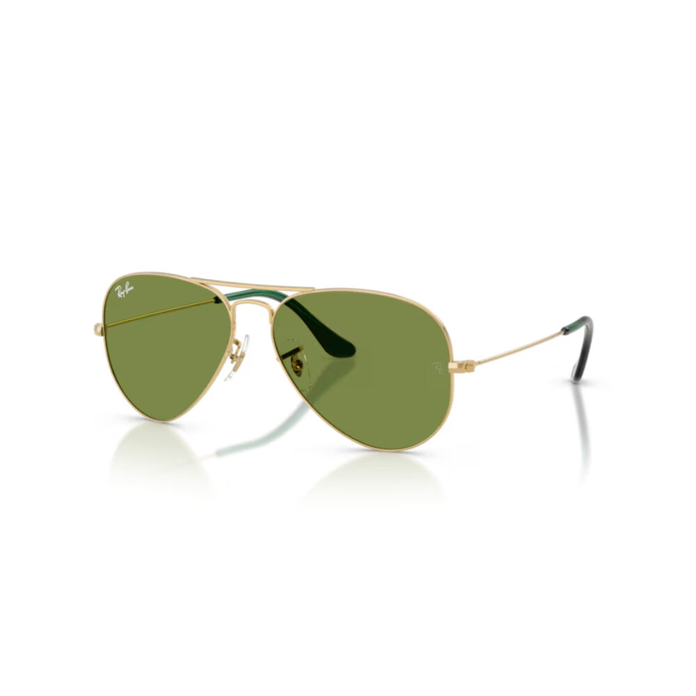 【RayBan】RB3025 0014E-58mm 飛行員太陽眼鏡♣(金 綠色鏡片)