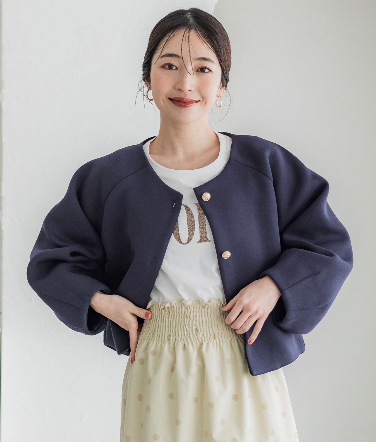 【預購】JN100313 coca 短款金色紐扣外套