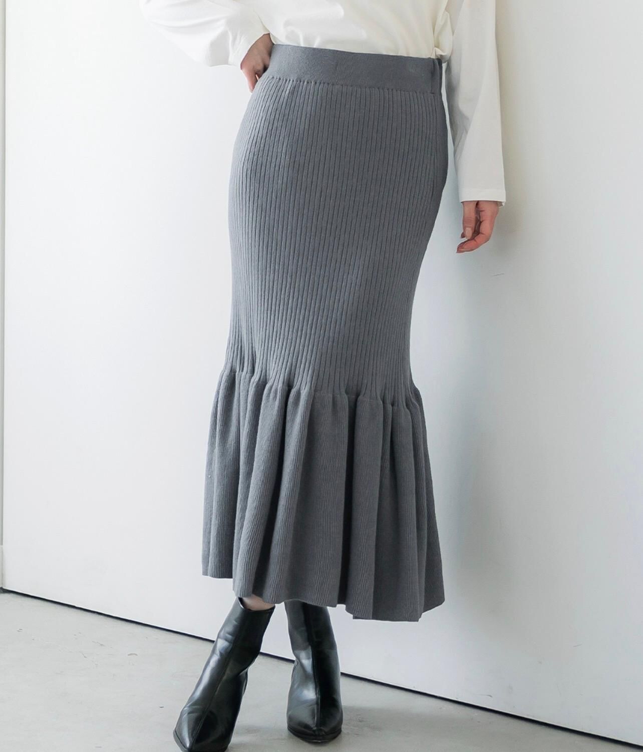 【預購】JN100314 coca 羅紋針織裙