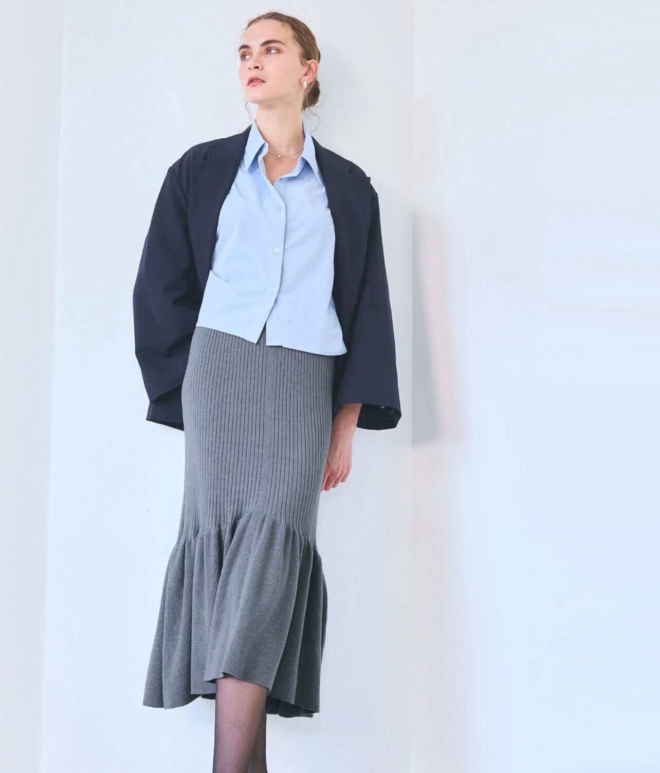 【預購】JN100314 coca 羅紋針織裙