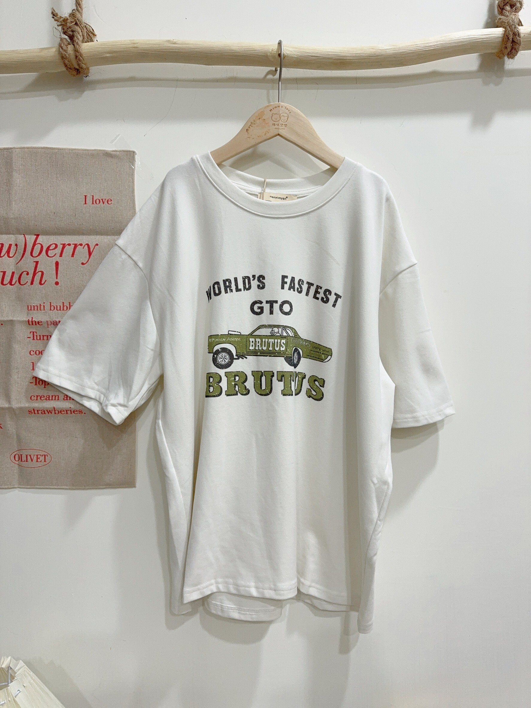 美式復古磨毛感車車短袖