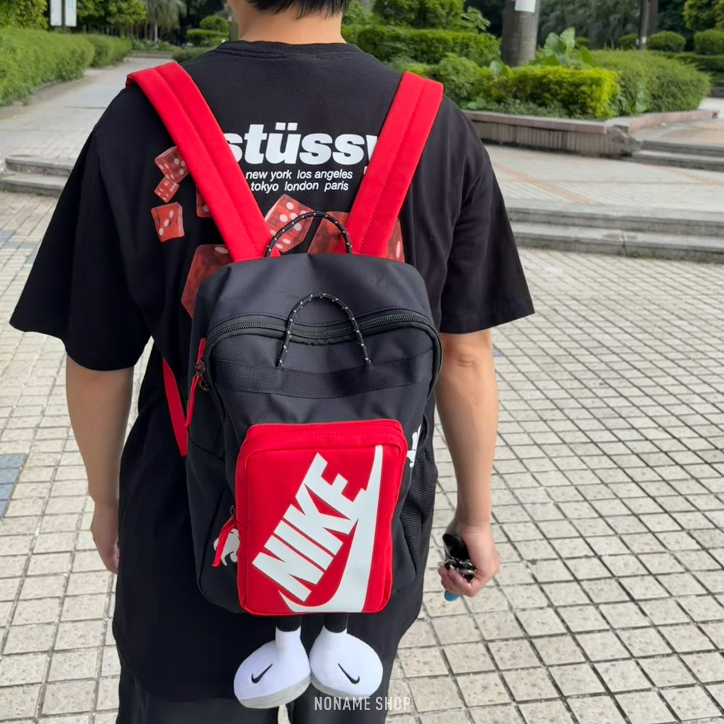 NIKE BACKPACK 米奇 玩偶 雙肩 後背包 黑紅色