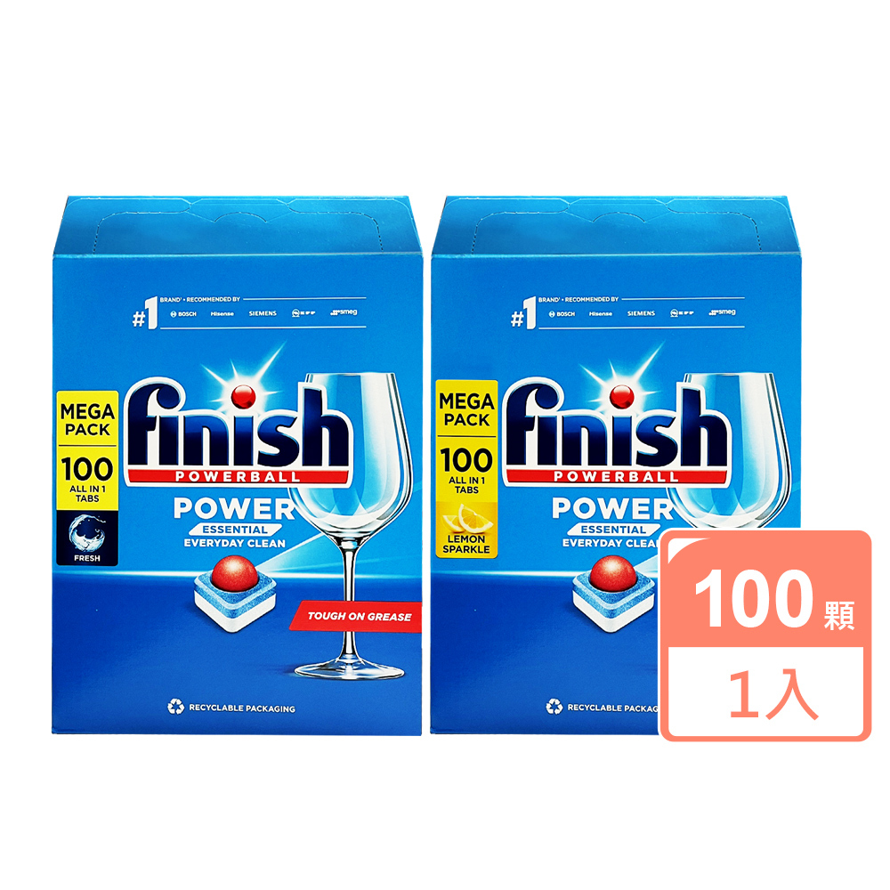 【Finish】強效洗碗錠100入/1.3kg （清新香｜檸檬香） 兩款可選