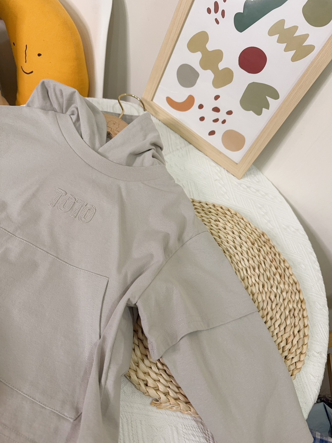 55037拼接感連帽上衣c34