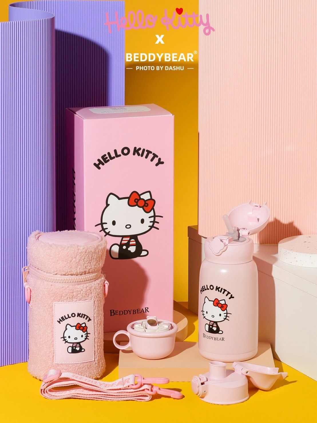 HELLOKITTY 限量聯名款 保溫杯 水壺組 630ML （三蓋）