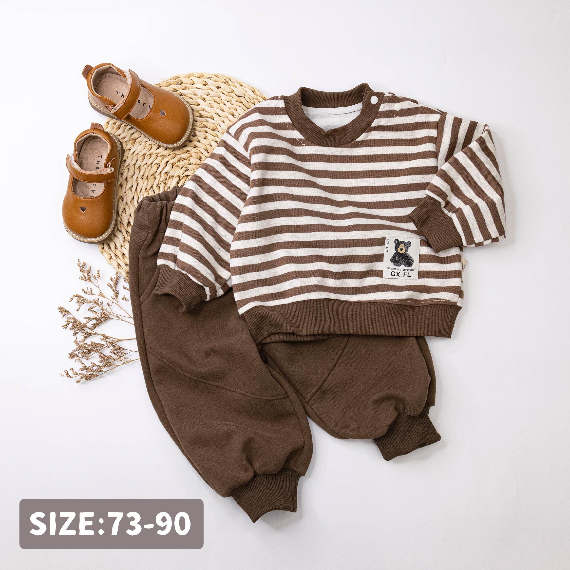 【H55458】斑駁泰迪熊條紋設計套裝