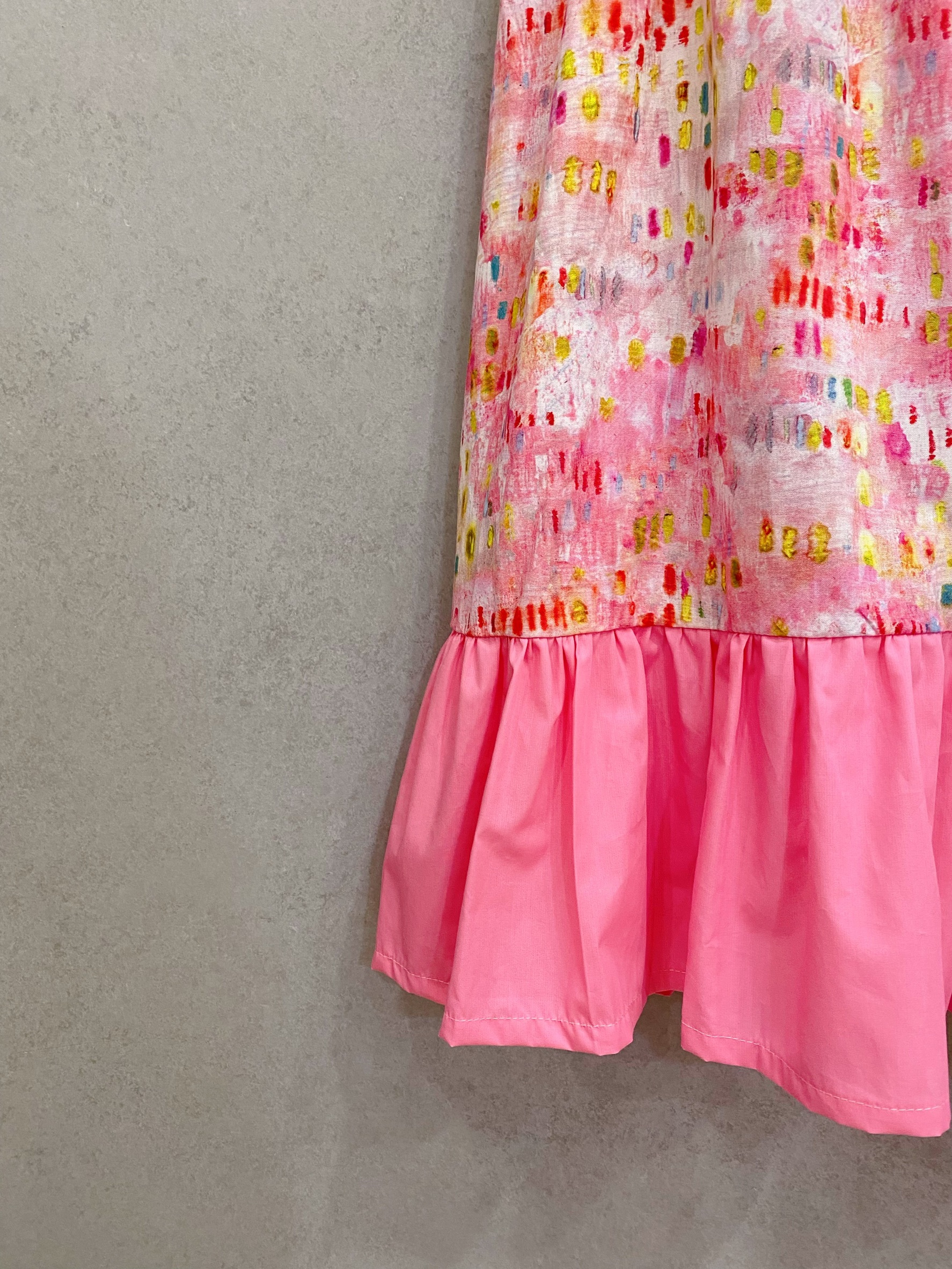 粉流螢 媽咪吊帶蛋糕長洋裝