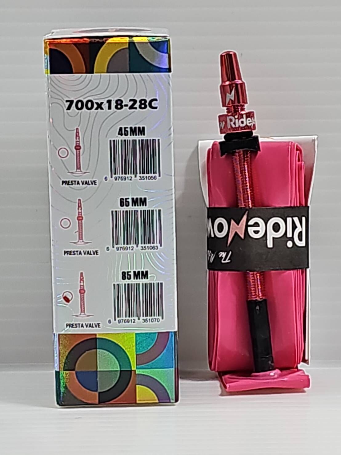 Ridenow TPU 24g 輕量化內胎 85mm 長度金屬氣嘴 粉紅色金屬氣嘴 粉色金屬氣嘴 適用:700*18C~28C 外胎