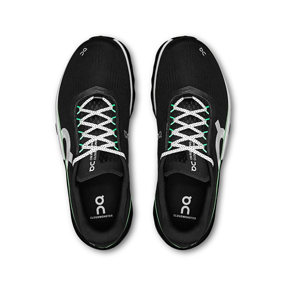 【On】男 路跑鞋 Cloudmonster 2 黑/冰川灰