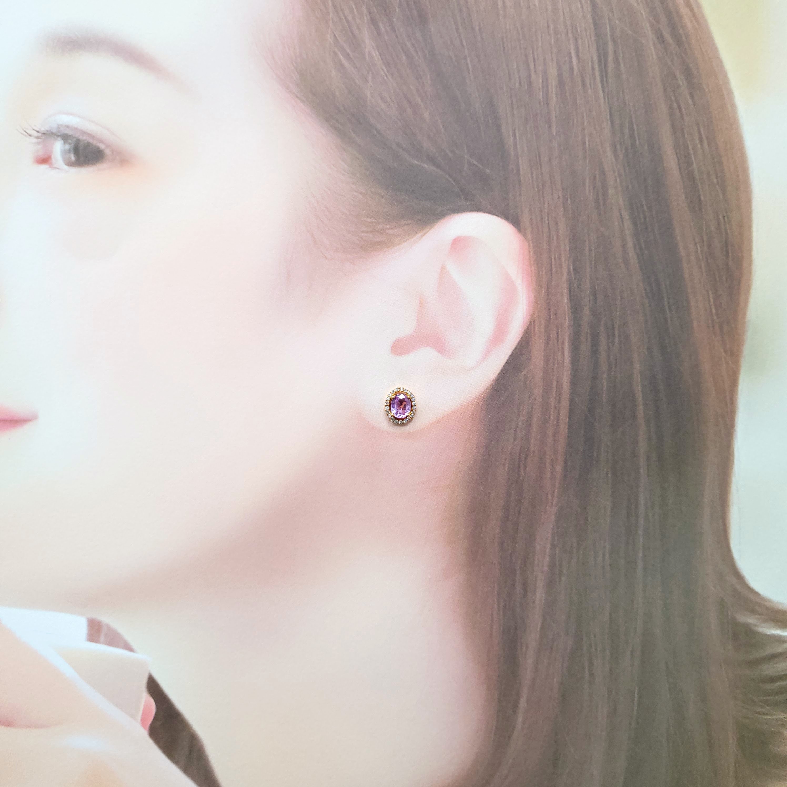 18K White Gold 1.74ct Sapphire and Diamond Earrings