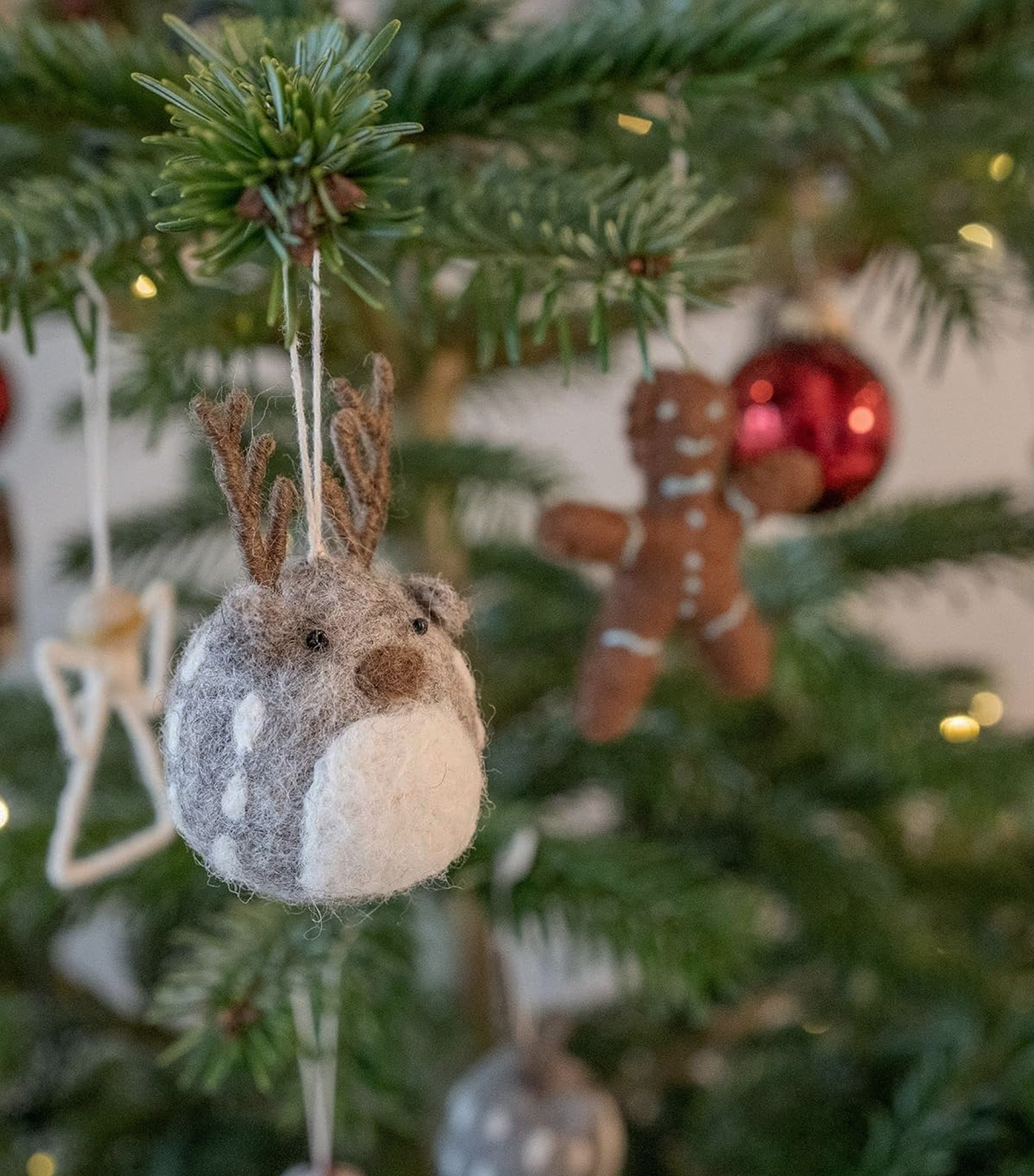 丹麥Gry&Sif 聖誕掛飾-Deer Grey-Small(10020)