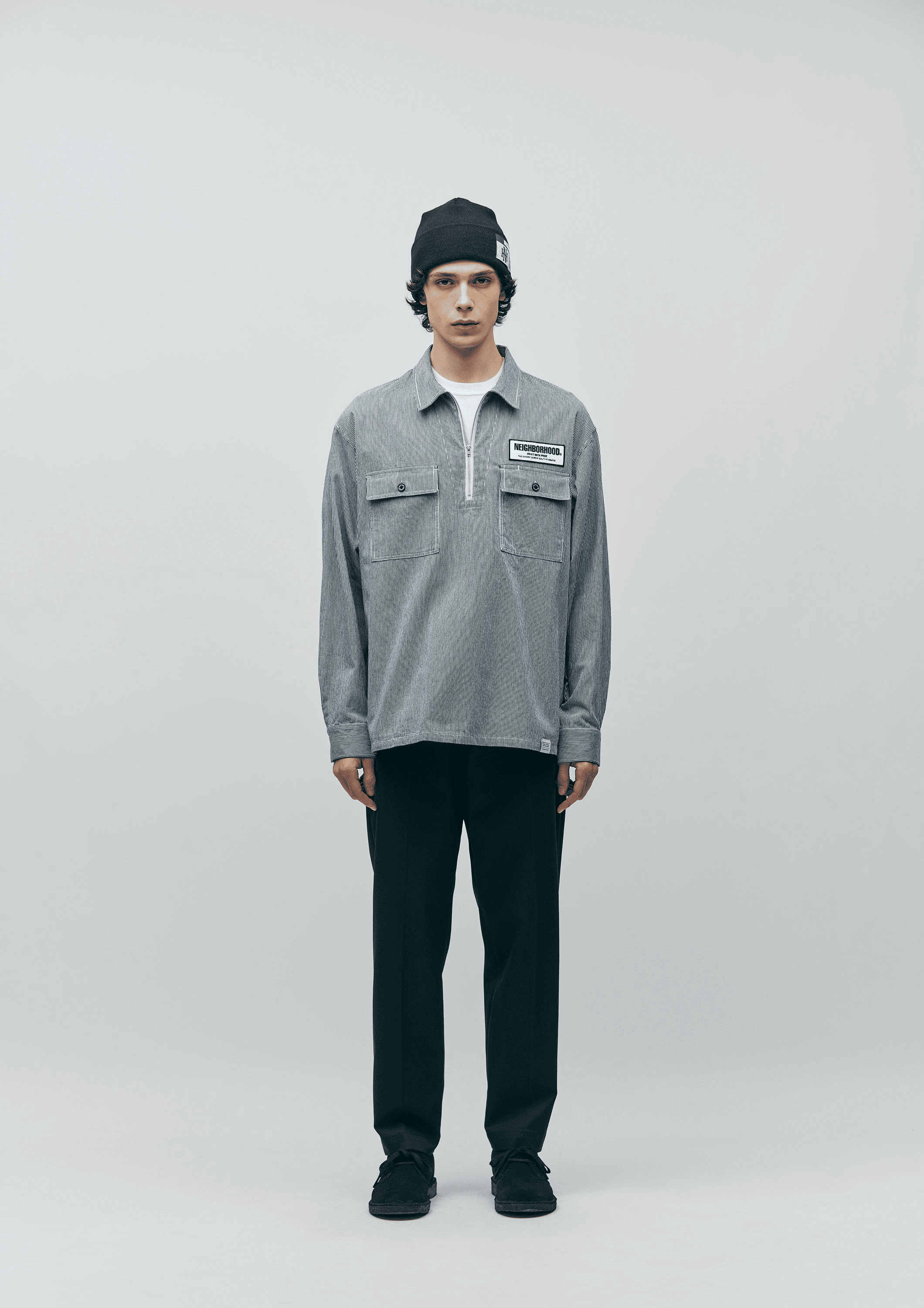 2025AW NEIGHBORHOOD CLASSIC WORK PULLOVER SHIRT LS 半拉鍊