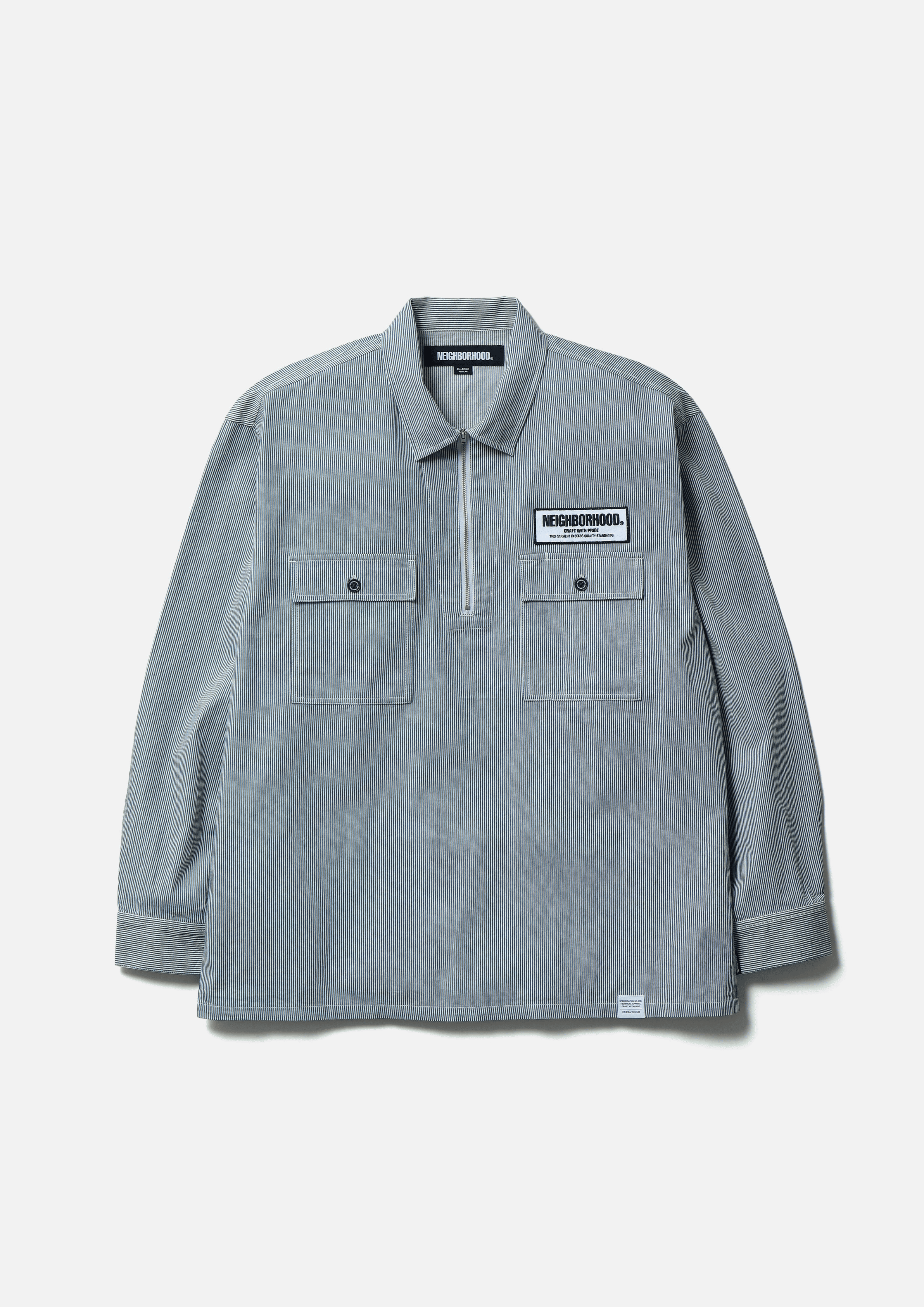2025AW NEIGHBORHOOD CLASSIC WORK PULLOVER SHIRT LS 半拉鍊