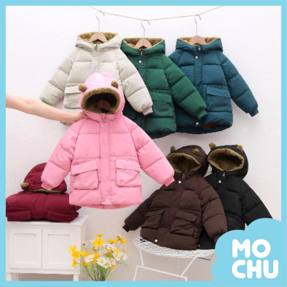 大口袋加絨加厚羽絨棉外套(七色)