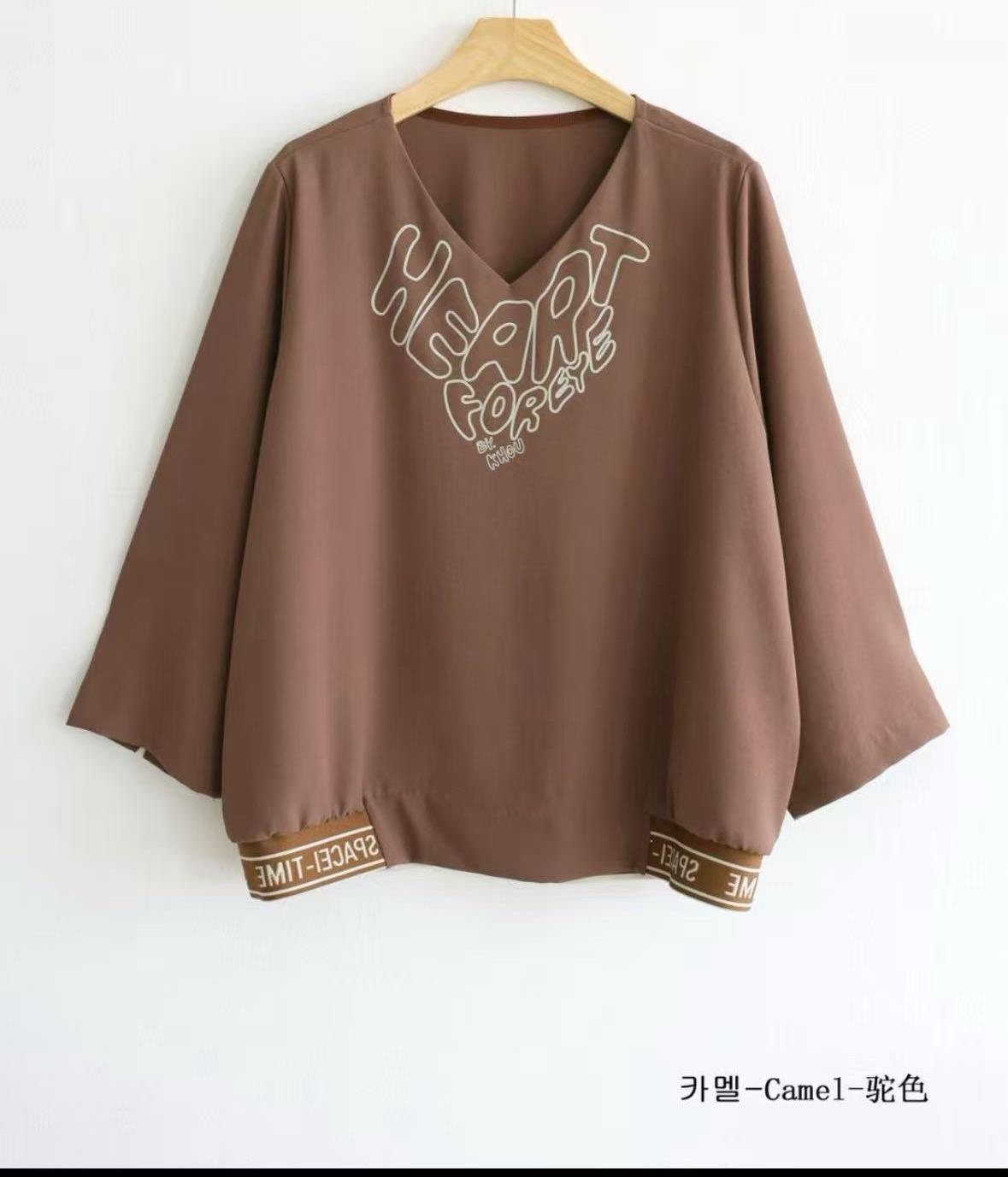 韓國V領 gate 雪紡 top~113L