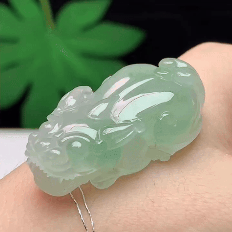 925316 翡翠冰種飄花貔貅