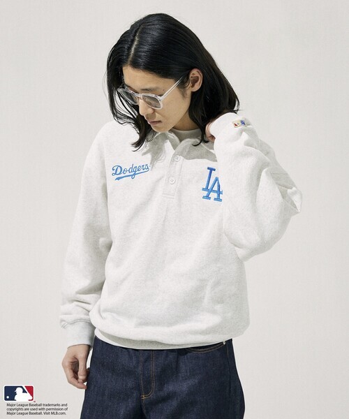 日本🇯🇵連線 MLB 日本支線 x FREAK'S STORE POLO領刺繡運動衫 隊徽 刺繡 休閒 運動衫 POLO衫 長袖 寬鬆 4款(任買兩件711免運)/預購