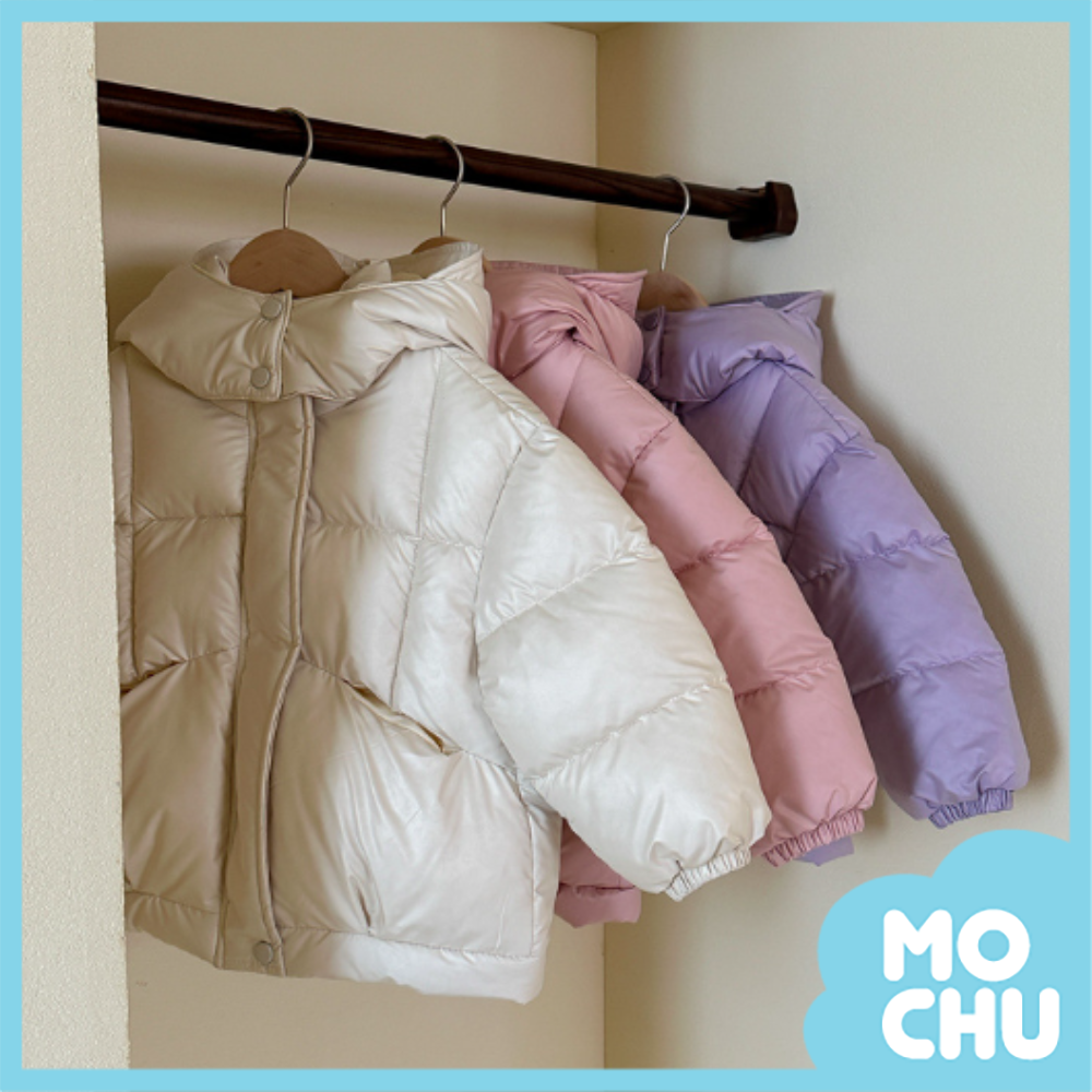 珍珠光澤加厚鋪棉外套(四色)