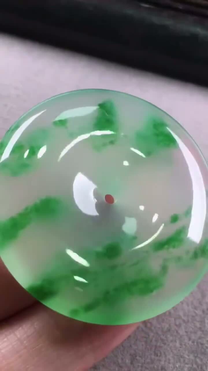 翡翠平安扣 (37.8mm直徑),天然翡翠A玉, 緬甸玉, Jade, Jadeite