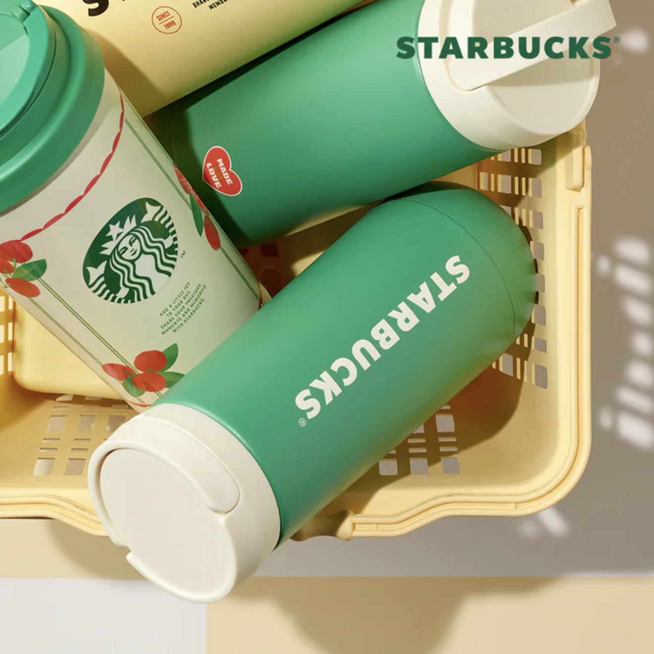 🇰🇷韓國限定🇰🇷 聯名 星巴克 Starbucks x Grocery Market 雜貨市場 綠色不倒翁不鏽鋼保溫隨行杯 Nasu Tumbler 355ML