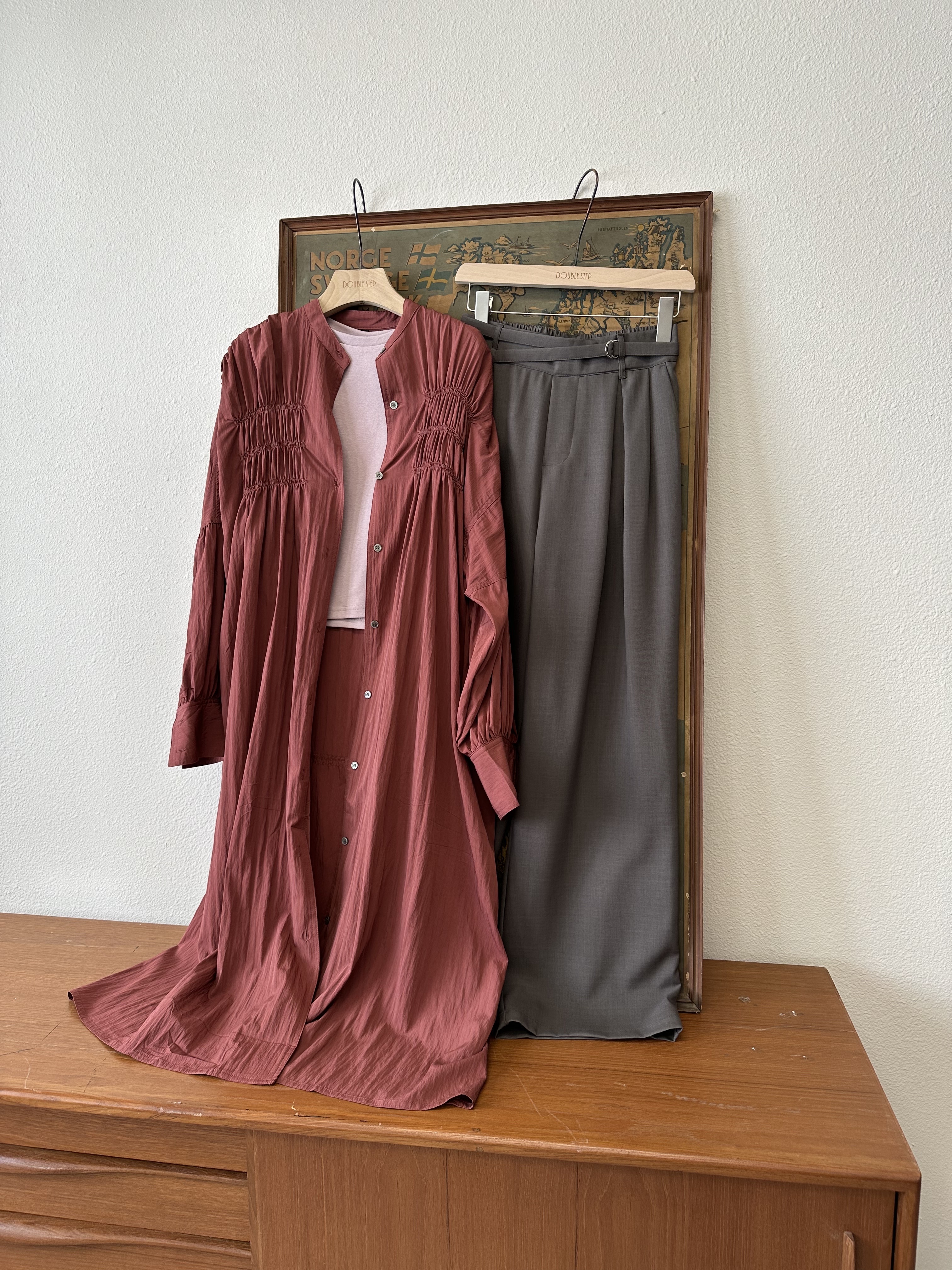 細節滿滿 ～ 寬鬆泡泡䄂恤衫裙 - OP53805