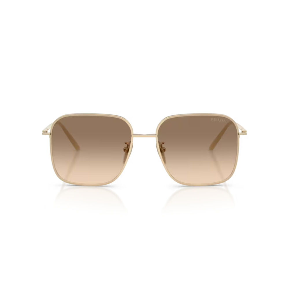 【PRADA】VPRC54SD ZVN50T-57mm 大方框太陽眼鏡♣(淺金 淺咖淺灰漸變鏡片)