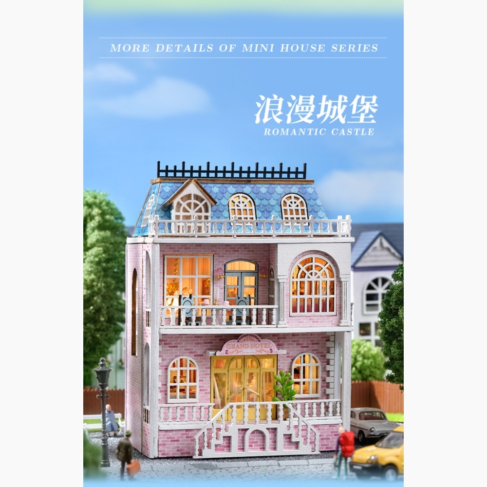 DIY袖珍小屋_智趣屋  迷你家園系列_【D018】浪漫城堡