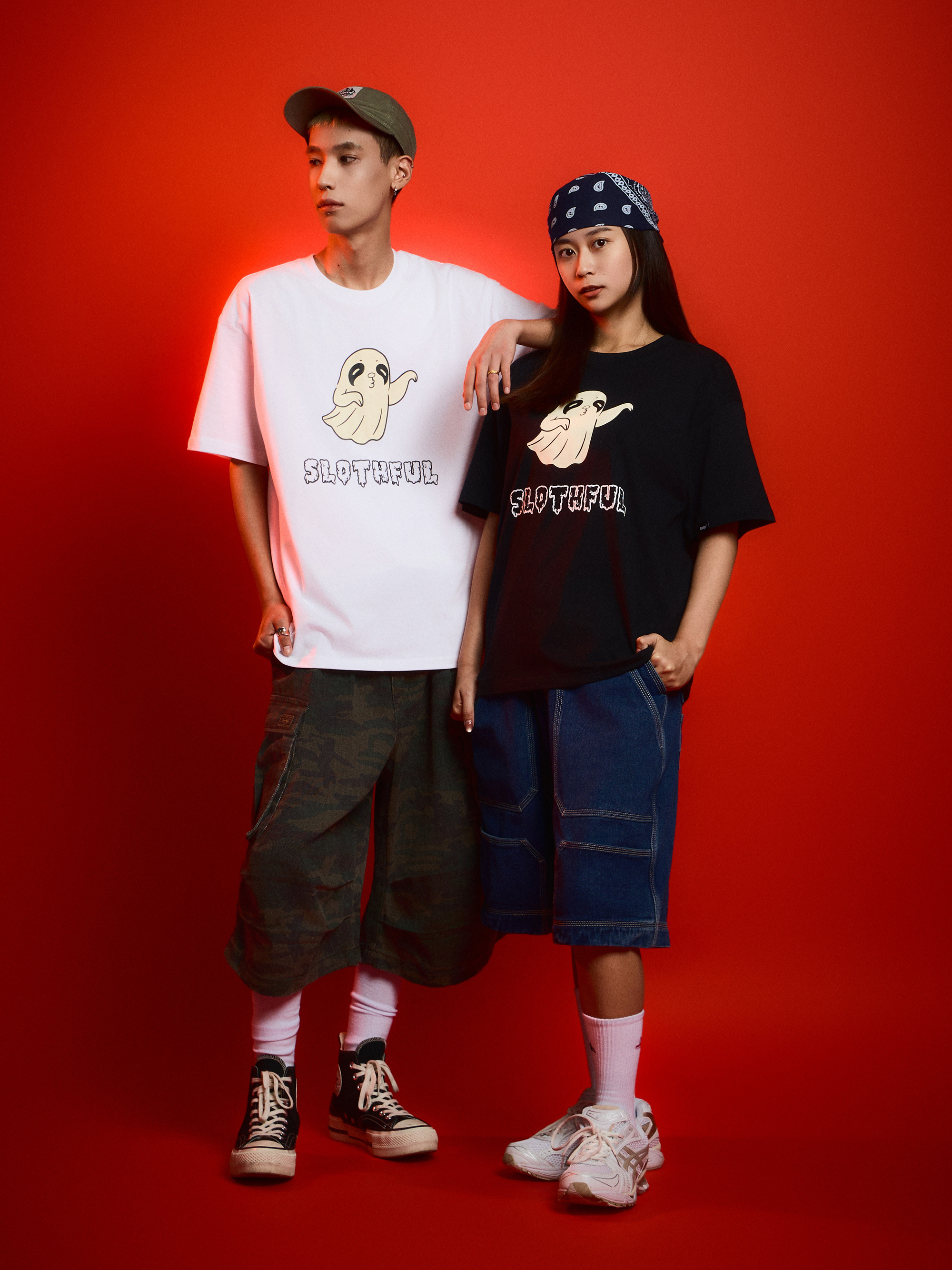 幽靈樹懶萬聖節印花T恤